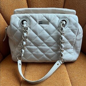 Kate Spade Quilted White Shoulder Bag